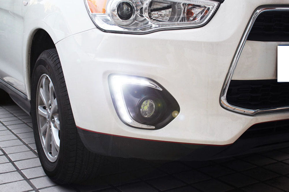 OE-Fit White LED Daytime Running DRL Lights For 13-15 Mitsubishi Outlander Sport