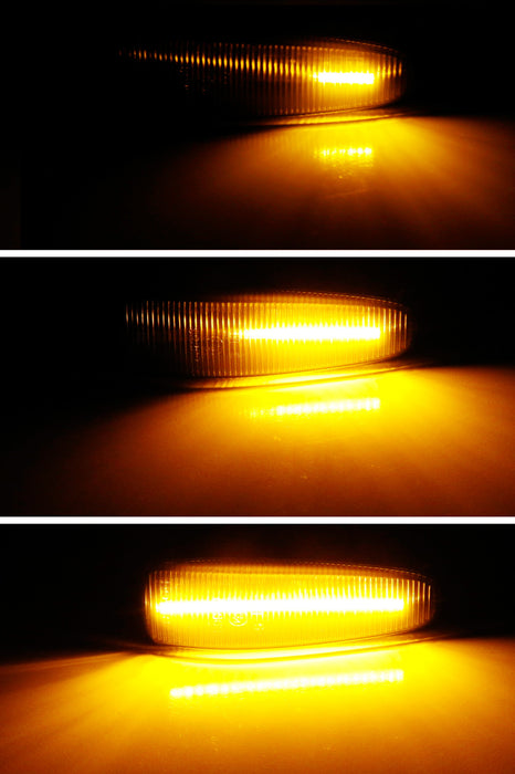 Sequential Amber LED Front Side Marker Lights For Mitsubishi Lancer Evo X Mirage