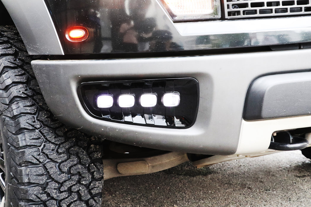 White/Amber Sequential Switchback LED DRL Fog Light Kit For 2010-14 Ford Raptor