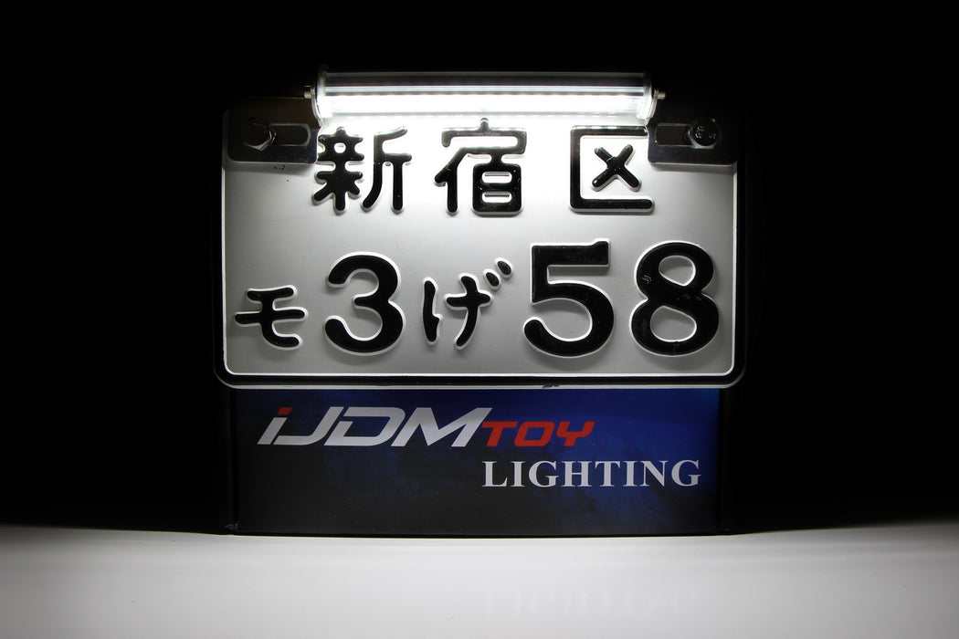 Motorcycle Bike ATV Car License Plate Frame Mount LED License Illumination Lamp