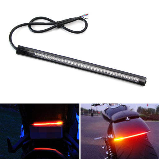 Universal 8" LED Tail Brake, L/R Turn Signal Light Strip For Motorcycle Bike ATV