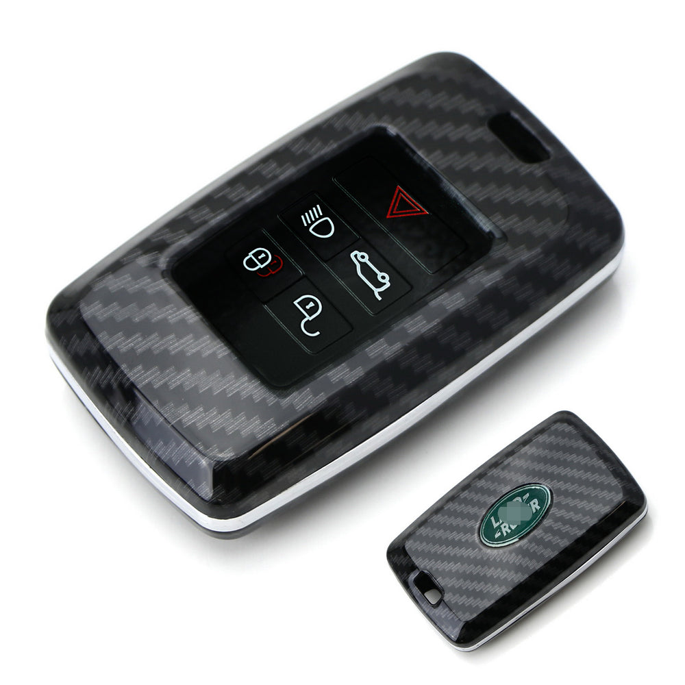 Carbon Fiber Black Key Fob Case For 18-up Land Rover Range Rover Sport Discovery