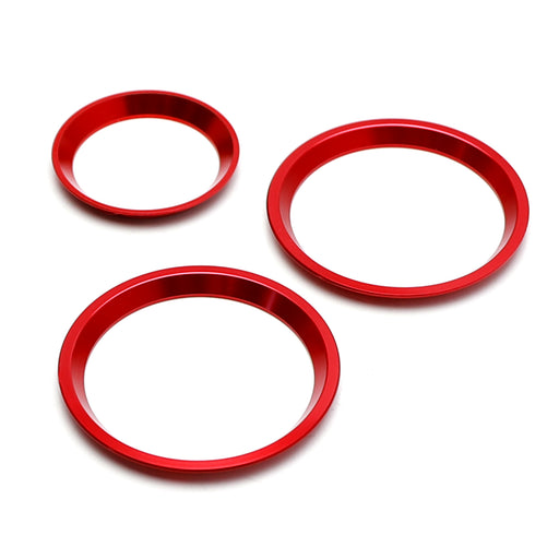 Sports Red AC Climate Control Knob Outer Ring Decoration Trims For 18+ Subaru XV