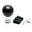 Carbon Fiber Pattern Ball Gear Shift Knob w/ Silver Base Universal Fit 5 6 Speed