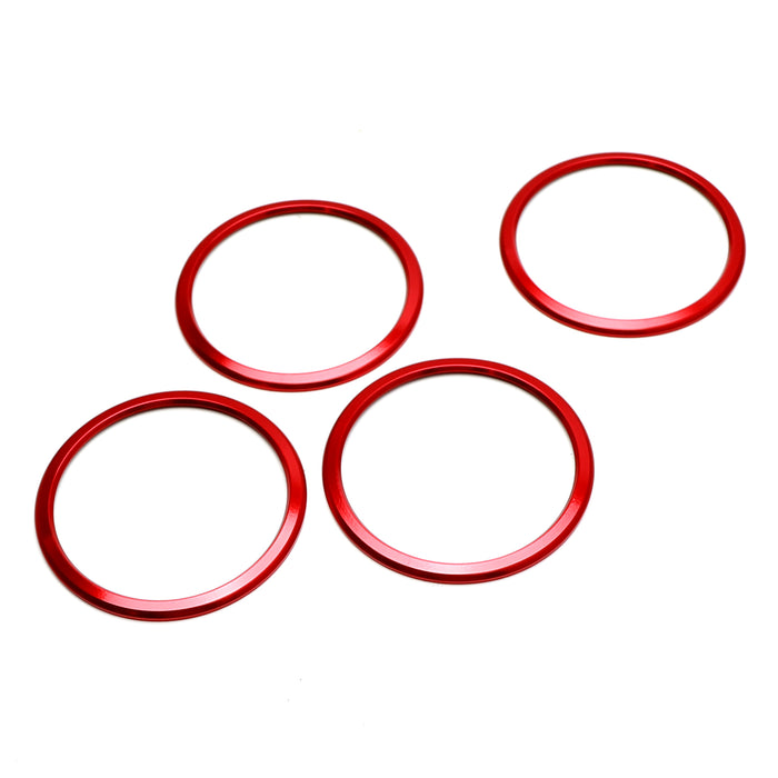 4pc Red Air Conditioner AC Vent Outer Ring Decoration Trims For Chevy 16+ Camaro