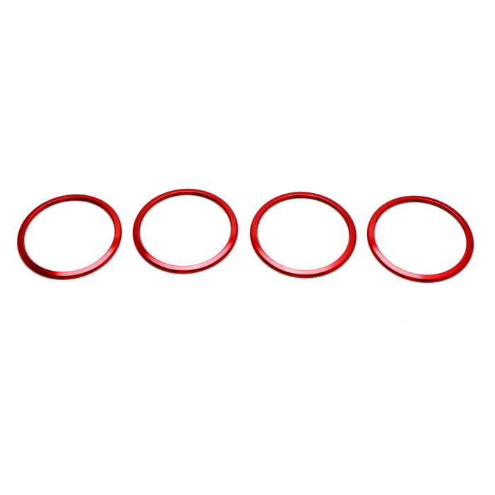 4pc Red Air Conditioner AC Vent Outer Ring Decoration Trims For Chevy 16+ Camaro