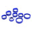 Blue AC/Stereo/Headlight/Turn Signal Knob Cover Trims For Gen3 Silverado Sierra