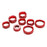 Red AC/Stereo/Headlight/Turn Signal Knob Cover Trims For Gen3 Silverado Sierra