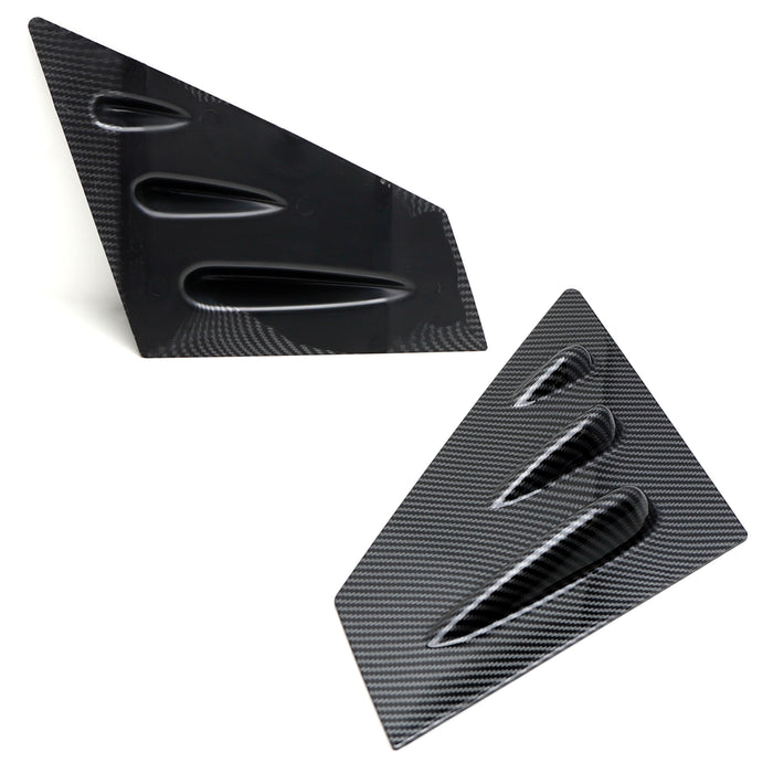 JDM "Carbon Fiber" Pattern Front Quarter Window Louver For 2015-2021 Subaru WRX