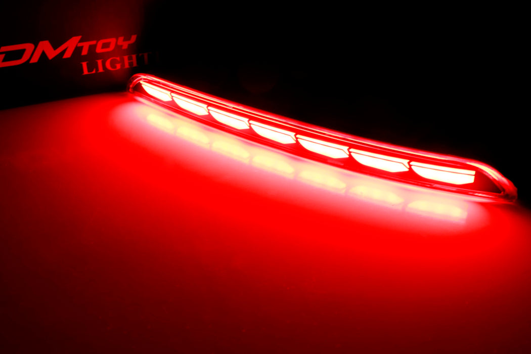 Dark Red LED Bumper Reflector Lights w/ Sequential Blink For 2022-up Honda Civic