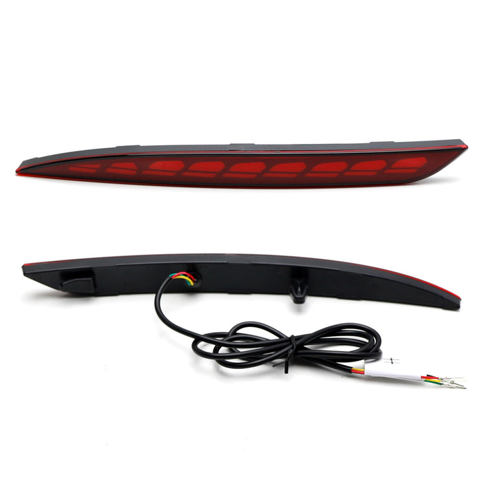 Red LED Bumper Reflector Lights For Tesla Model Y, Tail/Brake/Sequential Turning