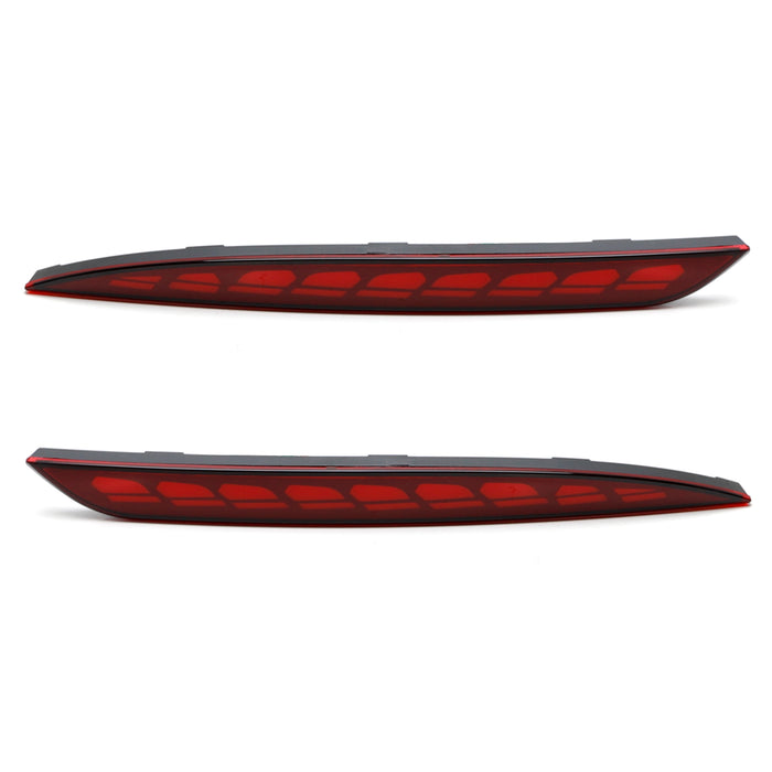 Red LED Bumper Reflector Lights For Tesla Model 3, Tail/Brake/Sequential Turning