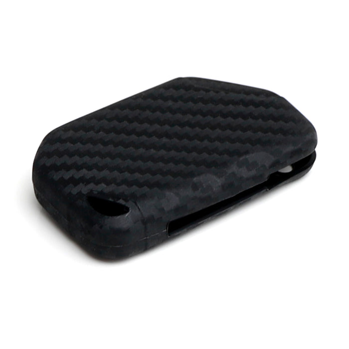 "Carbon Fiber" Silicone 3B Key Fob Cover For Jeep 2018+ Wrangler JL Gladiator JT