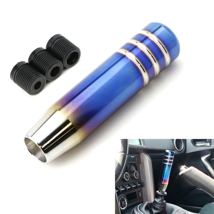 JDM Burnt Neo-Chrome Titanium Finish Shift Knob Stick For 4/5/6 Manual or Auto