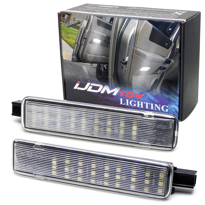 White LED Side Door Courtesy Lights For GM Escalade Silverado Suburban Hummer H2