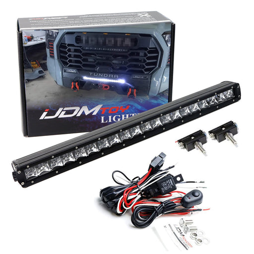 Lower Grille Mount 100W LED Light Bar w/Brackets, Wiring For 22-up Toyota Tundra