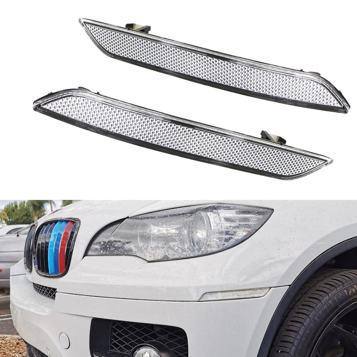 Front Bumper Side Marker Reflector Lamps For 2008-14 BMW E71 X6, 2010-13 E70 X5M