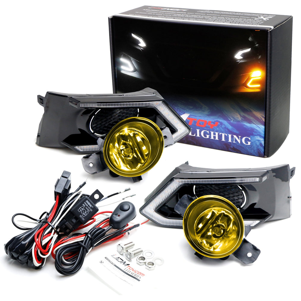 Switchback LED Daytime Light Kit & Yellow Lens Fog Light For 19-22 Nissan Altima