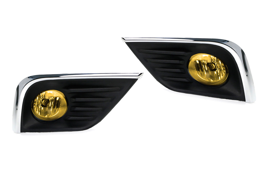 Complete Yellow Lens Fog Light Kit w/Bezel Covers Wiring For 16-18 Nissan Altima