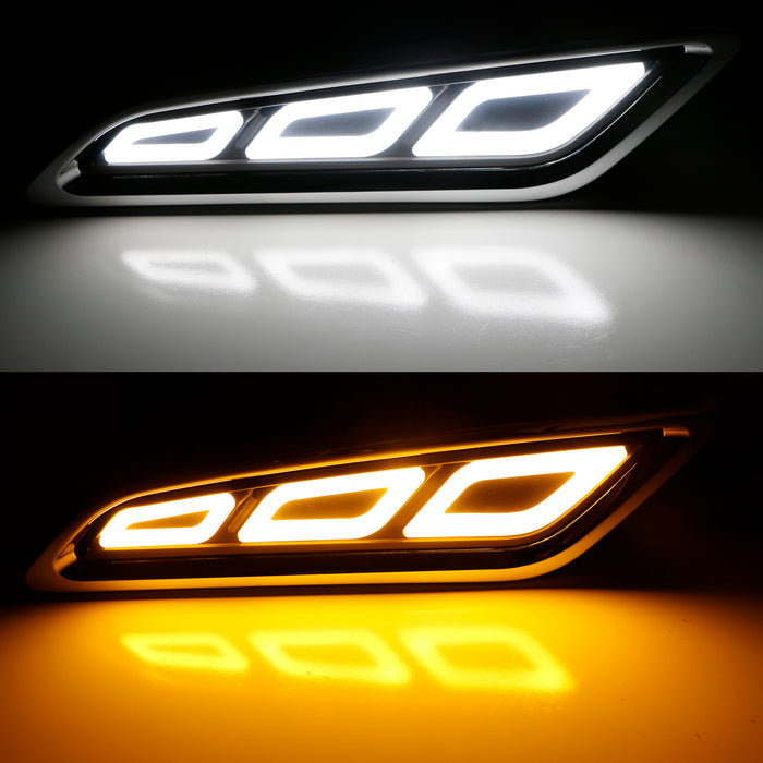 White/Amber Switchback Sequential LED Side Marker Light For 17-up Nissan Armada