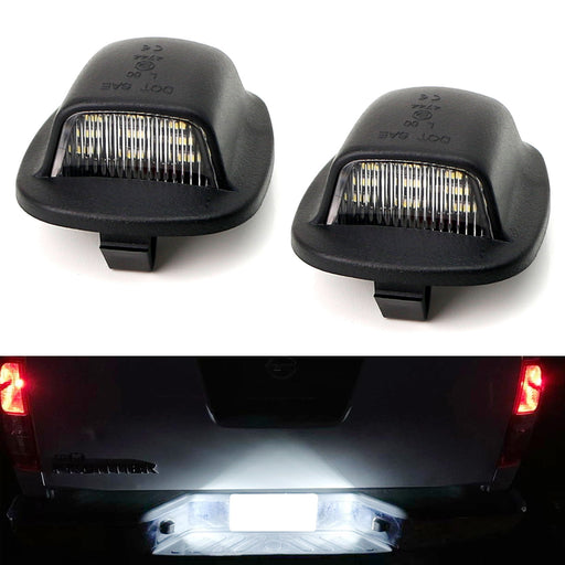 OE-Fit White LED License Plate Lights For 1st Gen Nissan Xterra Frontier Navara