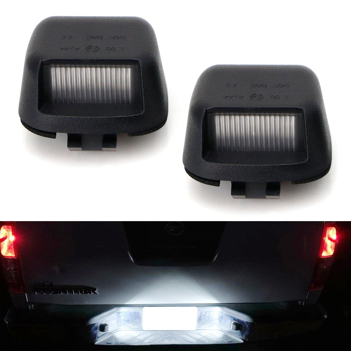 OE-Fit White Full LED License Plate Lights Kit For Nissan Frontier Titan Armada