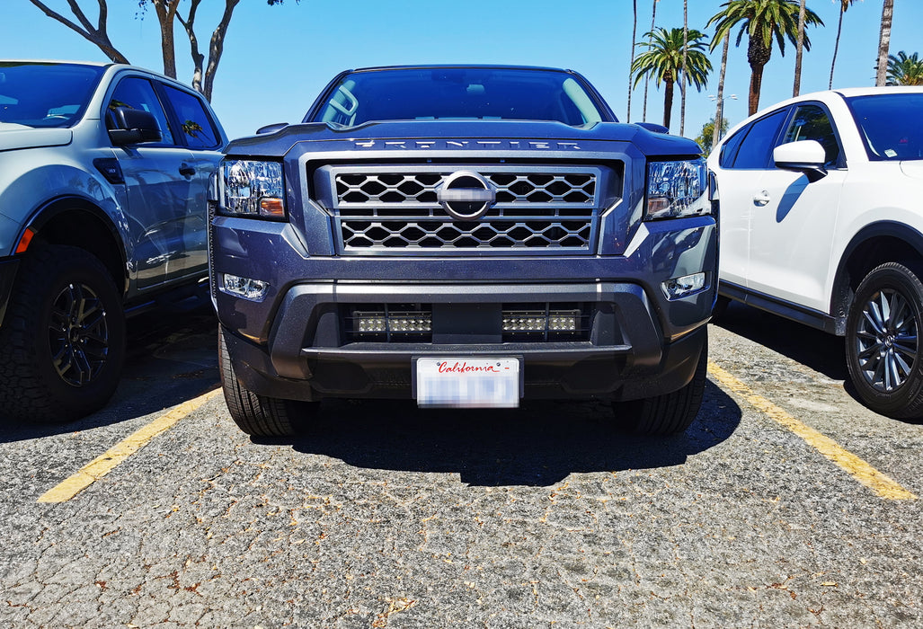 Lower Bumper Fit 25" LED Light Bar Kit w/Brackets, Relay For 22+ Nissan Frontier