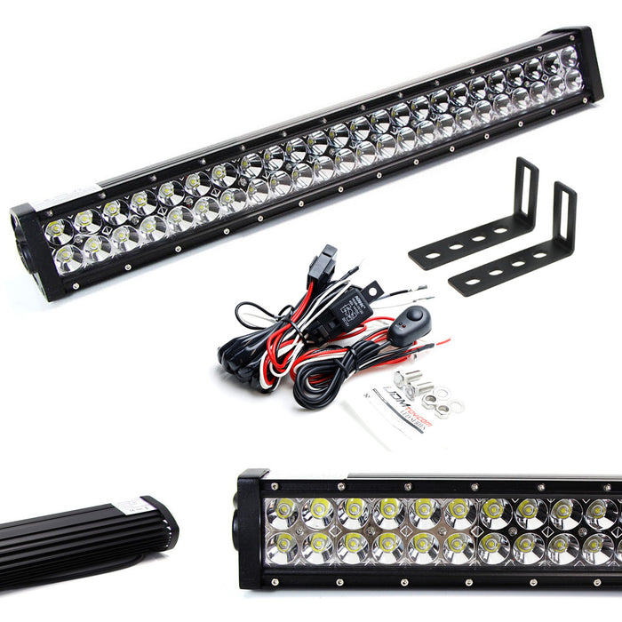 Lower Bumper Fit 25" LED Light Bar Kit w/Brackets, Relay For 22+ Nissan Frontier