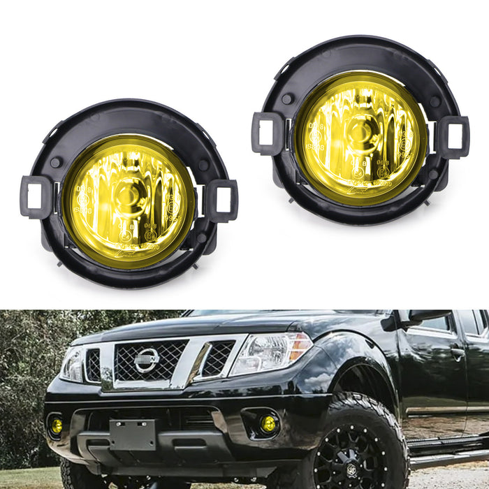 OE-Spec H11 Halogen Bulb Yellow Lens Fog Light w/Relay For 10-20 Nissan Frontier