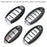 Black "Carbon Fiber" Key Fob Cover For Nissan Infiniti Oval Shape 2/3/4/5 Button