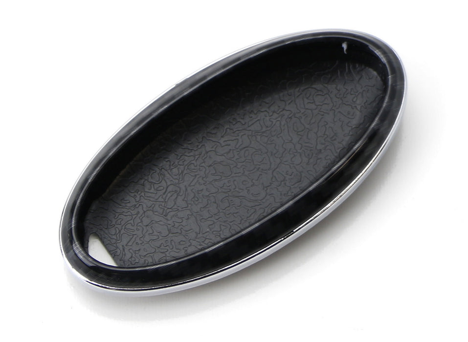 Black "Carbon Fiber" Key Fob Cover For Nissan Infiniti Oval Shape 2/3/4/5 Button