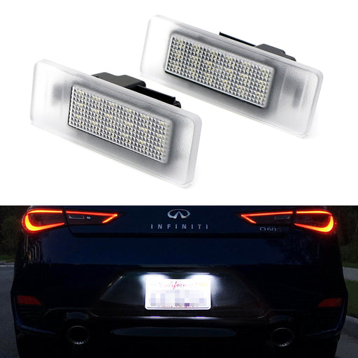 OE-Fit LED License Plate Lights For Infiniti Q50 Q60 QX30 QX50, Nissan GT-R, etc