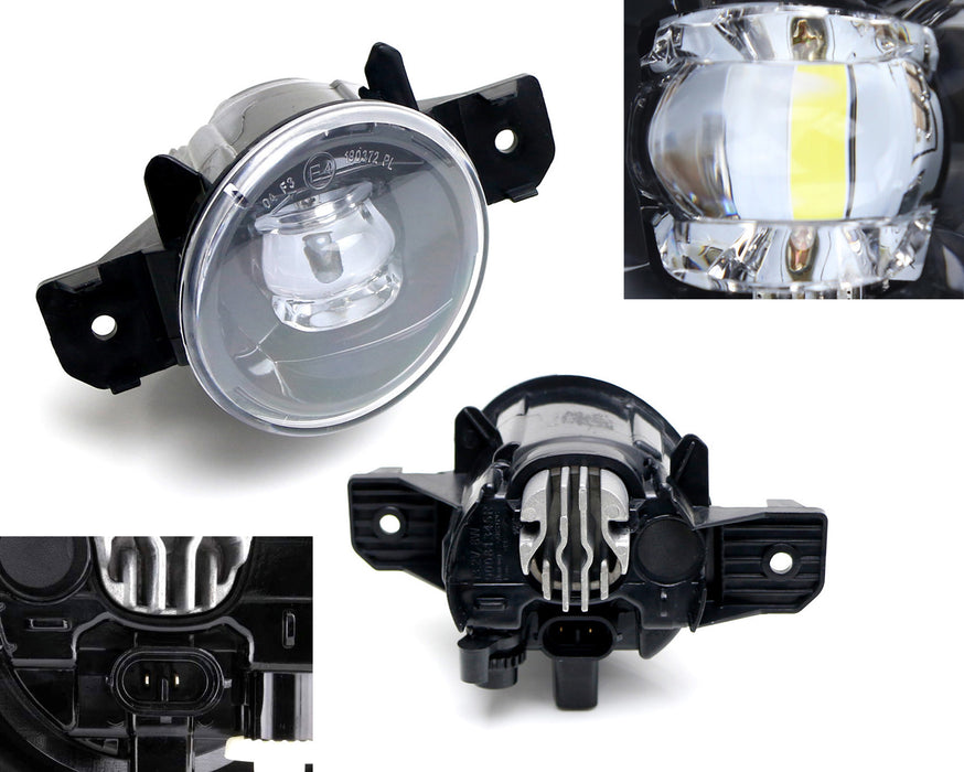 OE-Spec Xenon White LED Fog Lamps For Nissan/Infiniti Halogen Upgrade or Replace