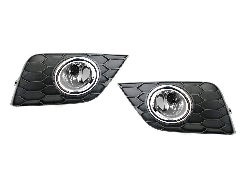 Complete Set Clear Lens Fog Lights Foglamp Kit For 16-20 Nissan Sentra Facelift