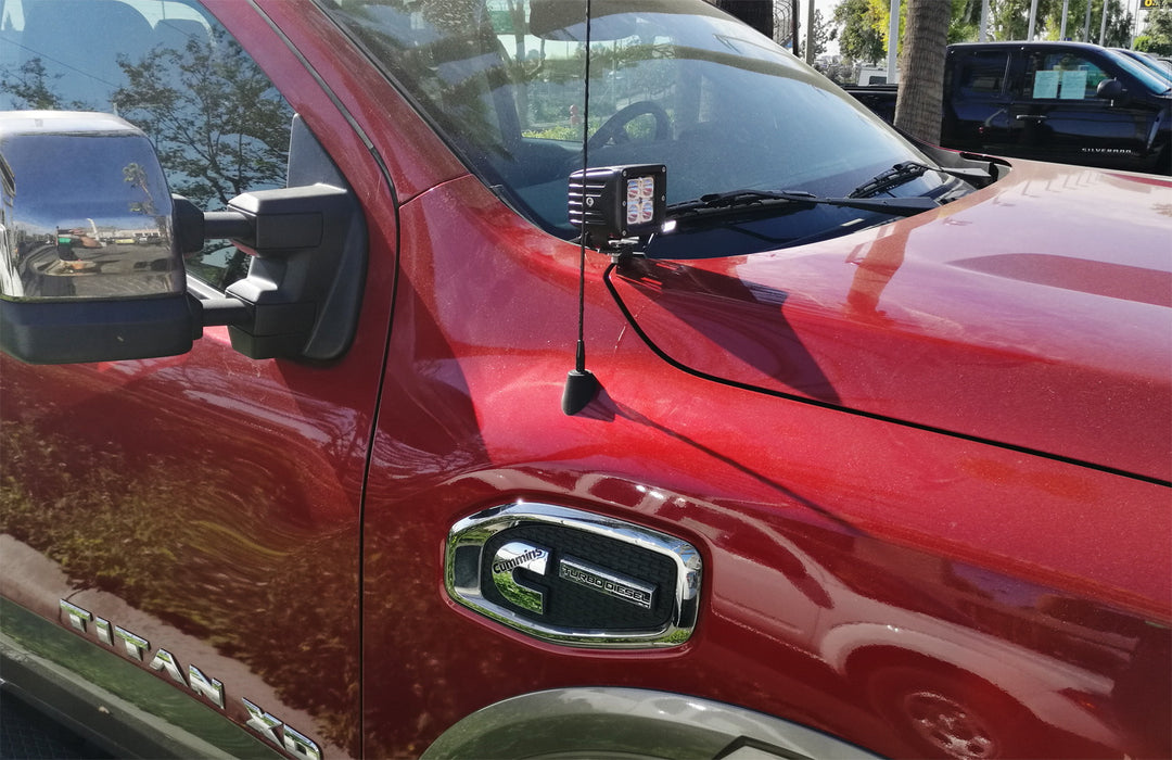 CREE LED Pod Lights w/ A-Pillar Mounting Brackets, Wiring For 2017+ Nissan Titan