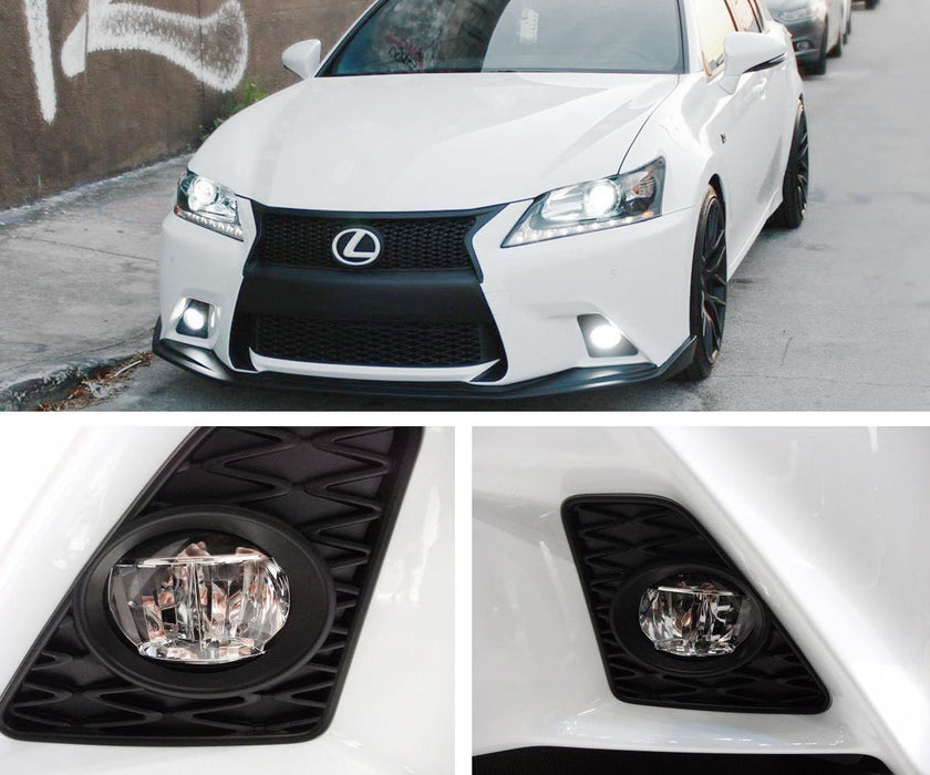 LH RH OE-Spec Xenon White LED Fog Light Kit For Lexus/Toyota Upgrade/Replacement