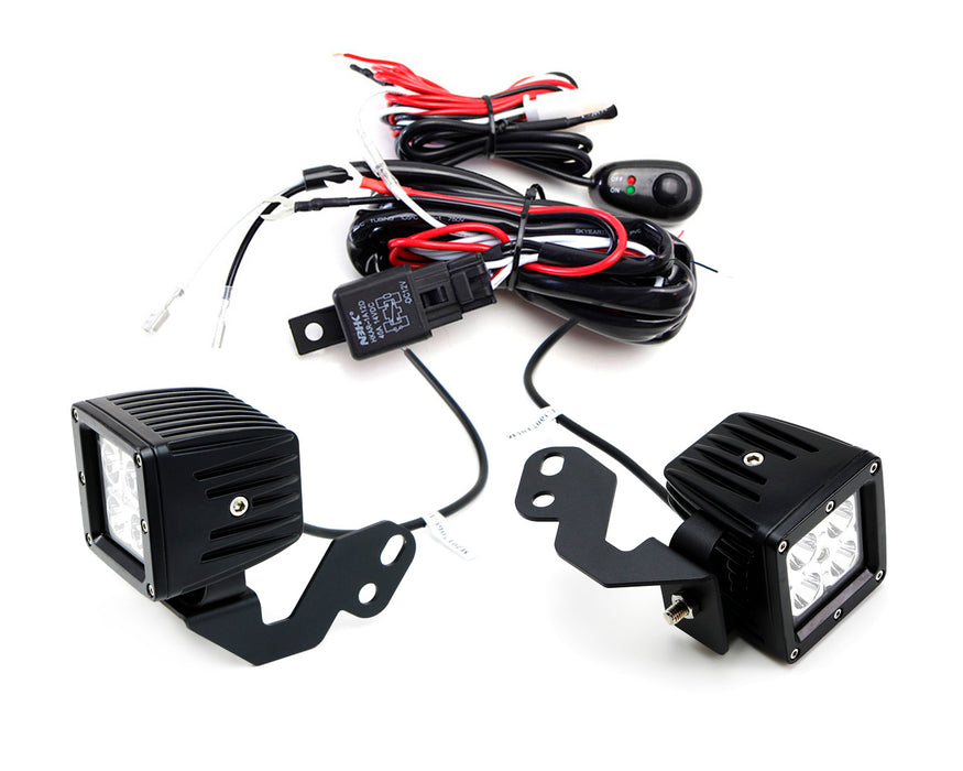 Complete 40W CREE LED Pod w/Pillar Mounts Wiring For 14-up Polaris RZR 900 1000