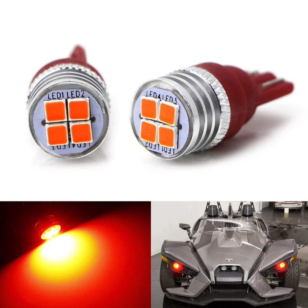 Red Glow LED Demon Eye Accent Replacement Bulbs For 2015-up Polaris Slingshot