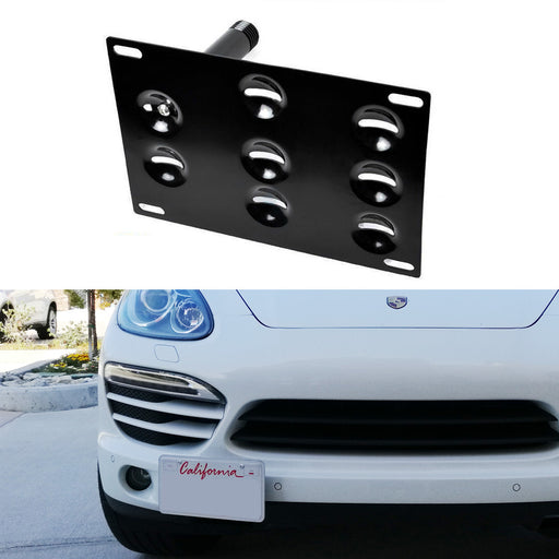 Bumper Tow Hook License Plate Bracket Mount Holder For 2011-2017 Porsche Cayenne