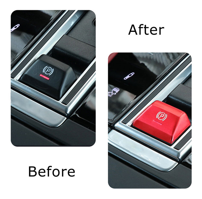 Red Hand Brake Release Button Decoration Cover Trim For Porsche Panamera Cayenne