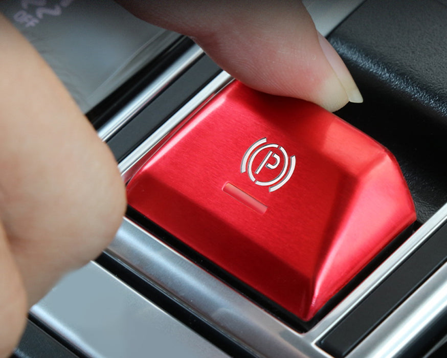 Red Hand Brake Release Button Decoration Cover Trim For Porsche Panamera Cayenne