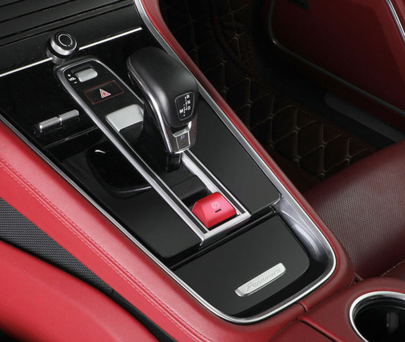 Red Hand Brake Release Button Decoration Cover Trim For Porsche Panamera Cayenne