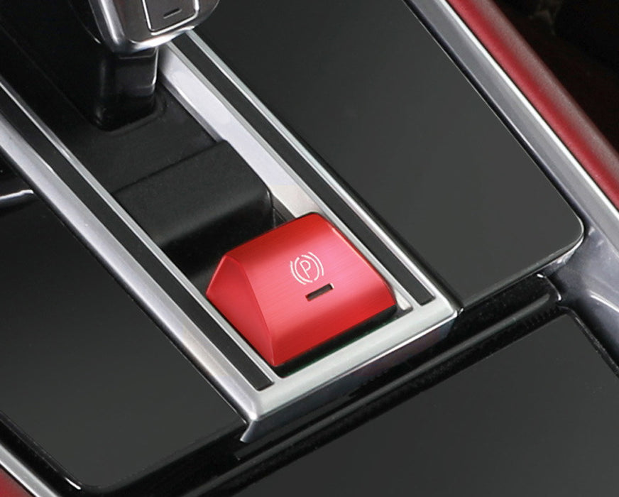 Red Hand Brake Release Button Decoration Cover Trim For Porsche Panamera Cayenne