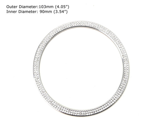 Crystal Silver Chrome Steering Wheel Ring Decor For Cayenne Macan Cayman 911 718