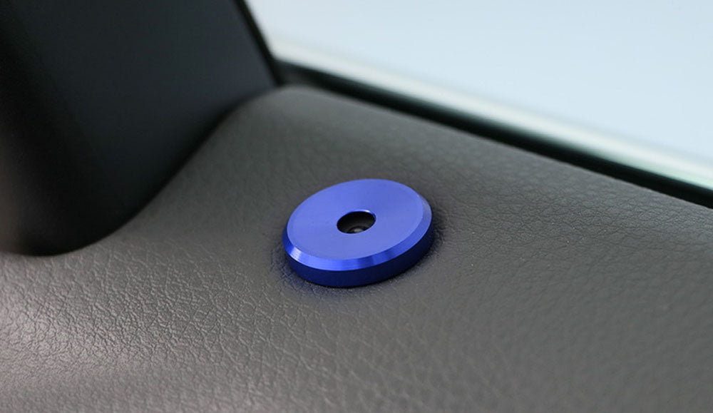 Blue Decorative Door Lock Secure Indicator Light Caps For Cayenne Panamera Macan