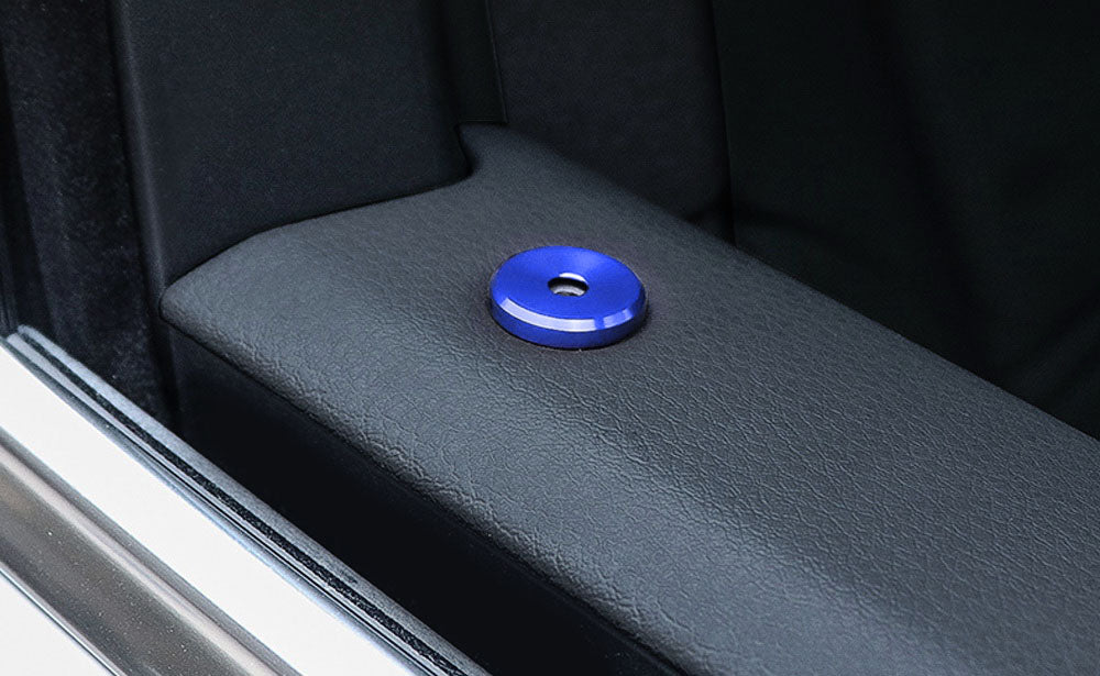 Blue Decorative Door Lock Secure Indicator Light Caps For Cayenne Panamera Macan