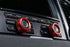 Red Aluminum AC Climate Control and Radio Volume Knob Ring Covers For Porsche