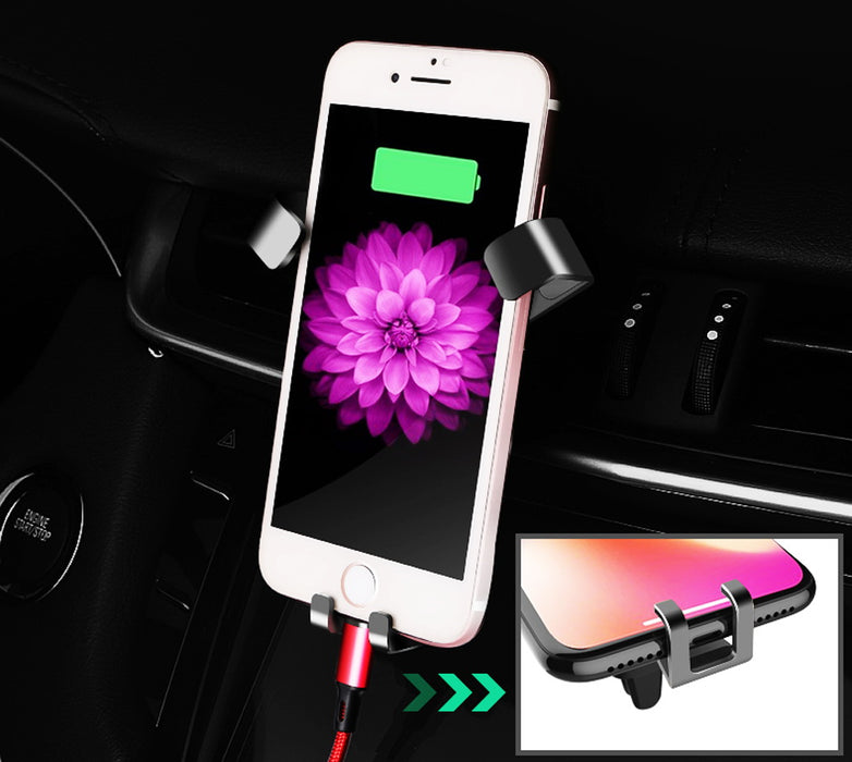 Smartphone Gravity Holder w/Exact Fit Clip-On Dash Mount For 14-up Porsche Macan