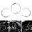 Silver Dashboard Gauge Surrounding Ring Decoration Trim For 14-22 Porsche Macan