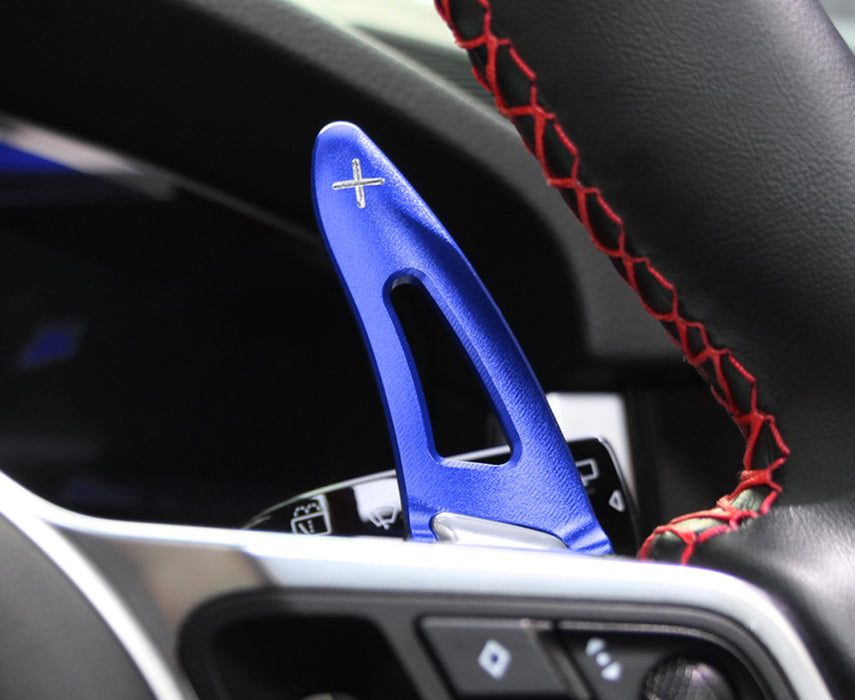 Blue Steering Wheel Paddle Shifter Extension Cover For Porsche Cayenne Macan 911